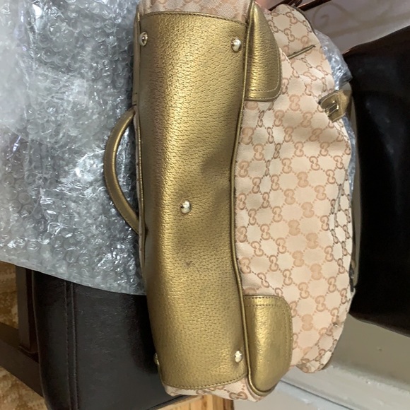 Authentic Gucci monogram top zip tote bag
